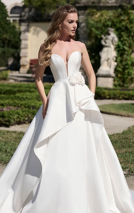 White wedding gown priced at $1,500 and up