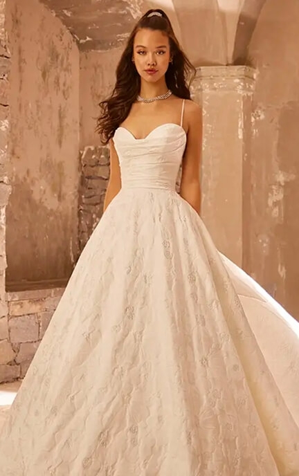 White wedding gown priced at $1000 - $1500