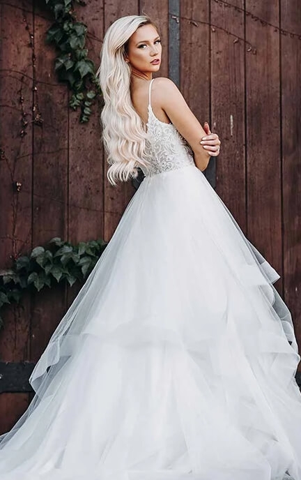 White wedding gown priced at UNDER $700