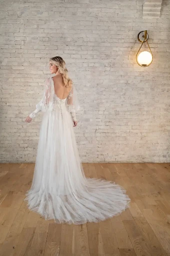 Stella York Shelby (B) #1 (IV-ALM) Ivory Lace and Tulle over Almond Gown thumbnail