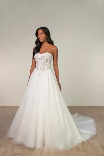 Stella York Clara #0 default (IVIV-IV) IVORY LACE IVORY TULLE & REGAL ORGANZA OVER IVORY GOWN thumbnail