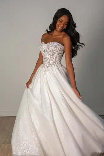 Stella York Clara #2 default (IVIV-IV) IVORY LACE IVORY TULLE & REGAL ORGANZA OVER IVORY GOWN thumbnail