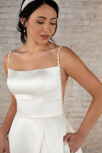 Stella York Emily (A) #2 default (IV-PL) Ivory Gown w Porcelain Tulle Side Plunge thumbnail