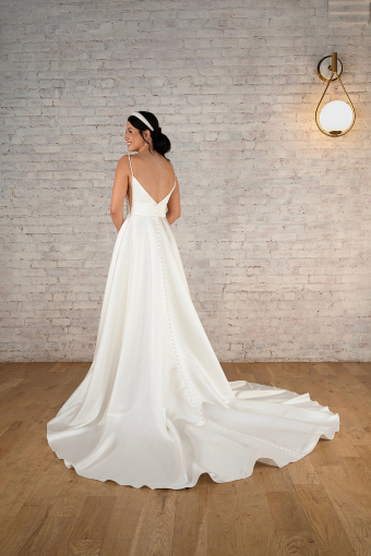 Stella York Emily (A) #1 (IV-PL) Ivory Gown w Porcelain Tulle Side Plunge thumbnail