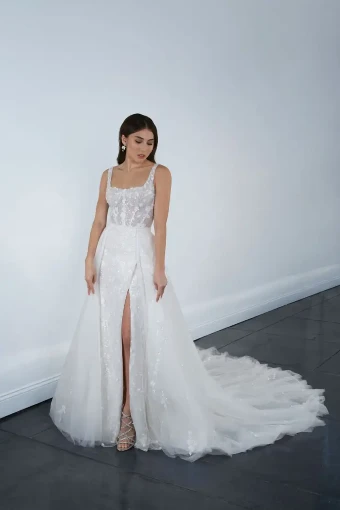 Martina Liana Aria (B) #0 default (IV-IVR) Ivory Lace and Tulle over Ivory Gown thumbnail