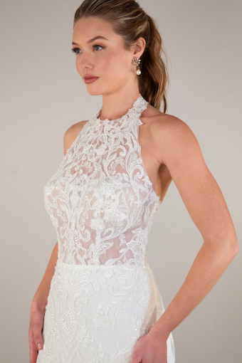 Essense of Australia Gianna #2 default (IV-RM) IVORY LACE AND TULLE OVER RUM GOWN thumbnail