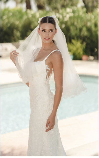 Stella York Hillary #1 default Ivory Lace and Tulle over Ivory Gown with Porcelain Tulle Plunge thumbnail