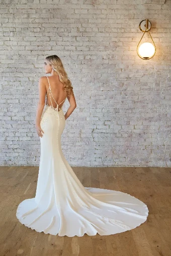 Stella York Libby #1 (PI-PL) Pure Ivory Gown w Porcelain Tulle Illusion thumbnail