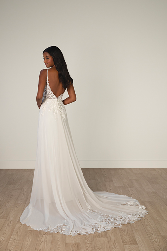 Stella York Sally #1 (IV-PL) Ivory Gown w Porcelain Tulle Plunge thumbnail