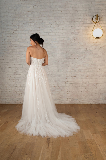 Stella York Lucy #1 (IVIV-PL) Ivory Lace & Tulle over Ivory Gown w Porcelain Tulle Plunge thumbnail