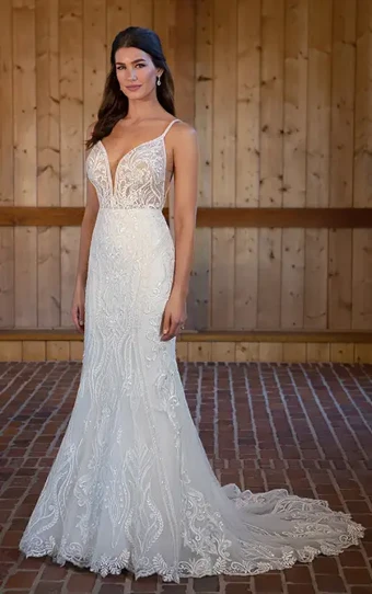 Essense of Australia Emerie #0 default (IV-RUM) Ivory Lace and Tulle over Rum Gown thumbnail