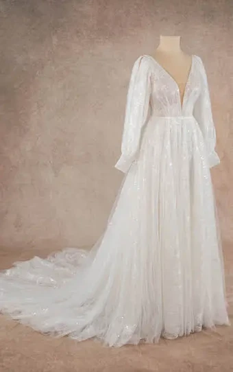 Stella York Brynn (B) #0 default (IVBC-PL) IVR LACE TULLE & BSC ROYAL ORG OV BSC GWN W PLN TULLE PLUNGE thumbnail