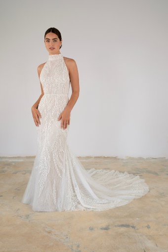 Martina Liana Luxe James Avery (B) #0 default (IV-RUM) Ivory Lace and Tulle over Rum Gown thumbnail