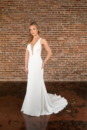 Essense of Australia Chanel #0 default IVORY GOWN W PORCELAIN TULLE ILLUSION thumbnail