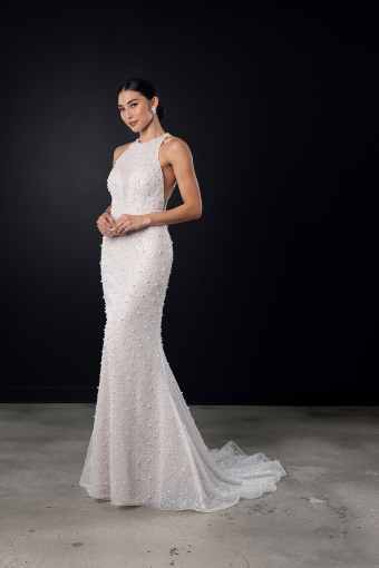 Martina Liana Winona (C) #0 default (IVIV-PL) Ivory Lace and Tulle over Ivory Gown w Porcelain Tulle Plunge thumbnail