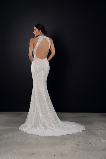 Martina Liana Winona (C) #1 (IVIV-PL) Ivory Lace and Tulle over Ivory Gown w Porcelain Tulle Plunge thumbnail