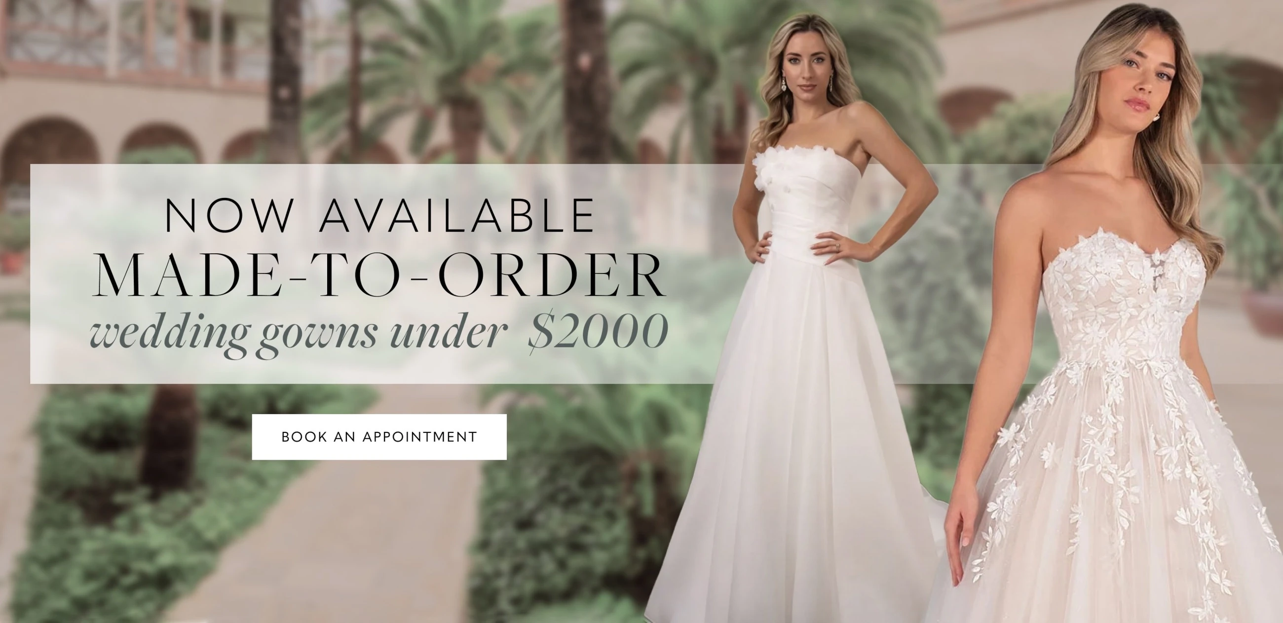Made-to-Order Wedding Gowns Homepage Banner