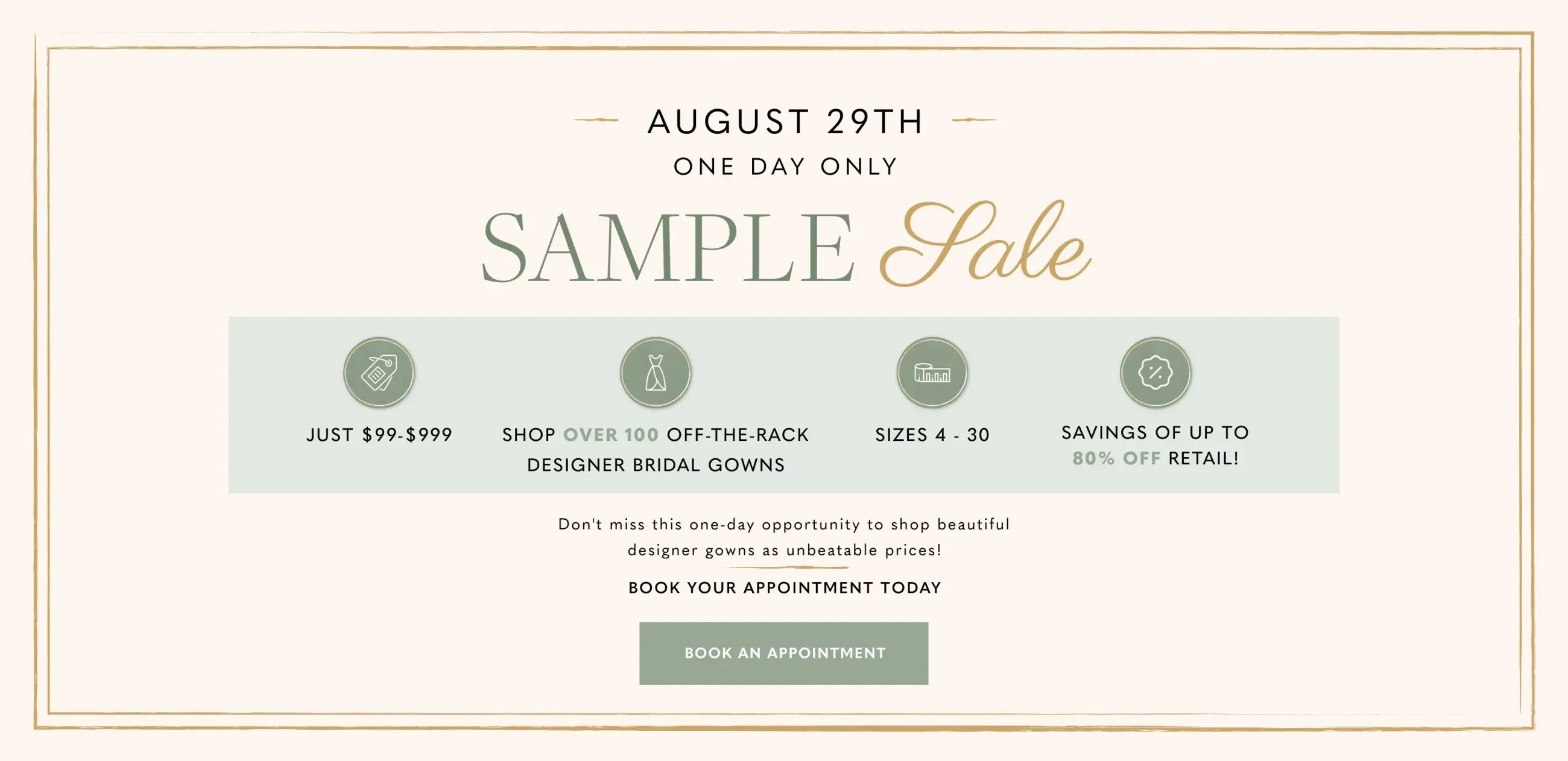 Sample Sale Desktop Banner